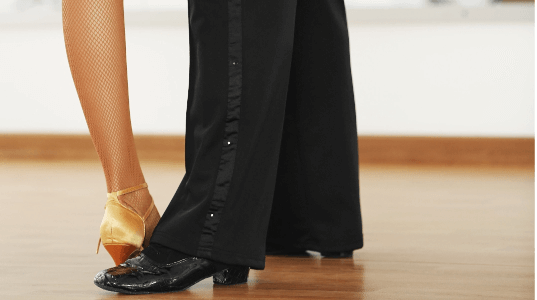 beautiful couple active ballroom dance indoors 1